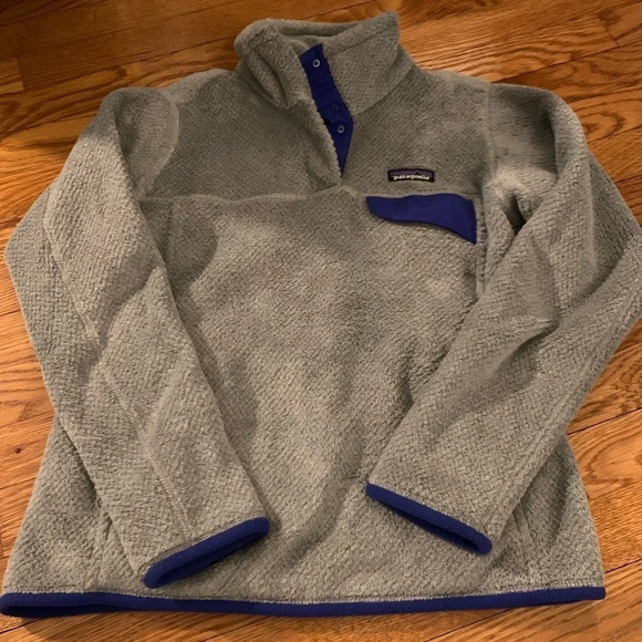 Patagonia Tops - Patagonia Quarter Snap Fleece Pullover Size Small Gray and Blue